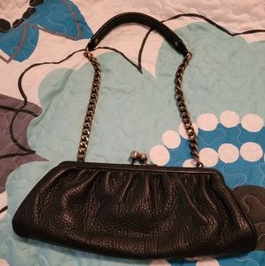 Vintage Talbots Leather Chain Clutch Purse